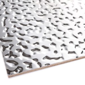 JP Decor Waved Wall Panel - Mirrored Silver Wave